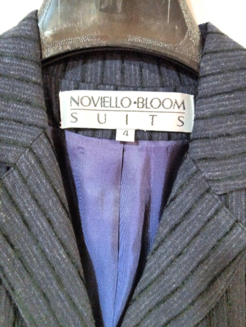 Noviello Bloom Skirt Suit Size 4 (S) Vintage Women 2 Piece Outfit NWT Blue - Picture 3 of 7